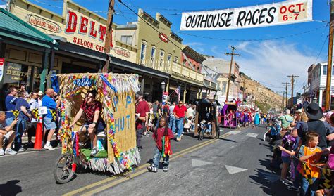 Outhouse Races Virginia City, NV .